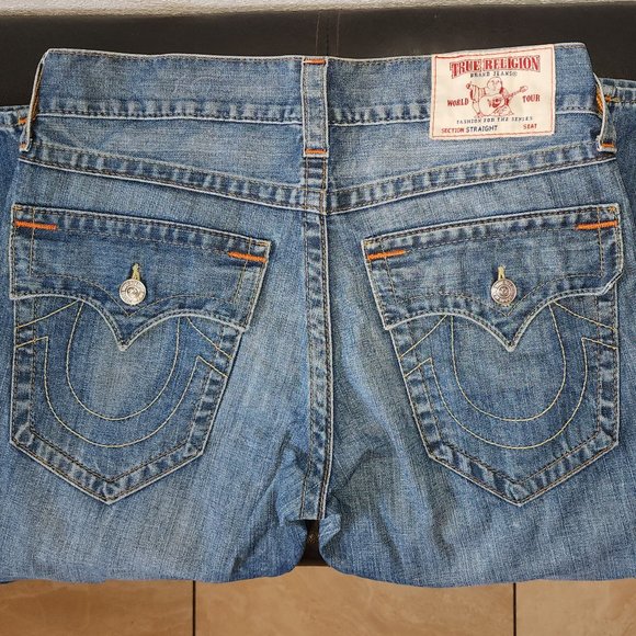 True Religion Mens Rocco Faded Flap Pocket Slim Jeans Size 32 - Picture 5 of 7